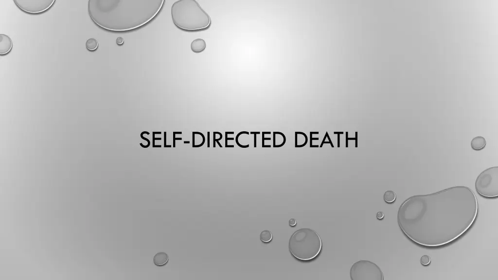 self directed death