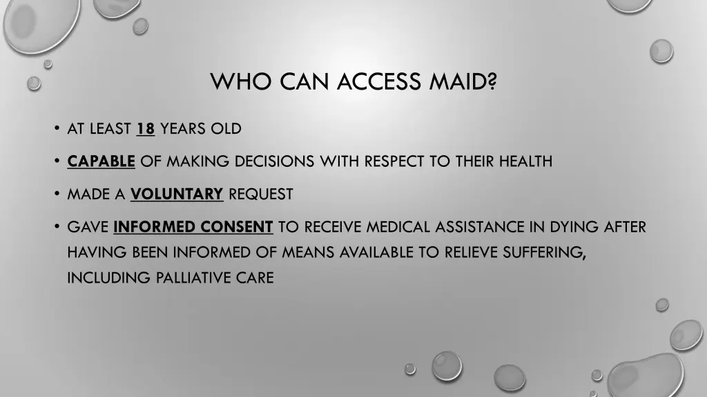 who can access maid