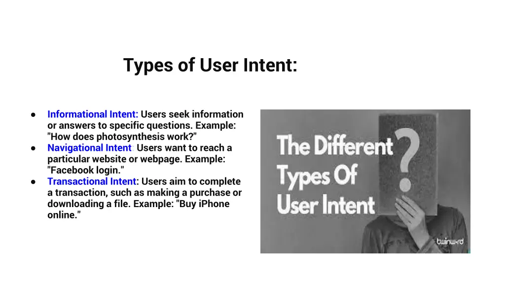 types of user intent