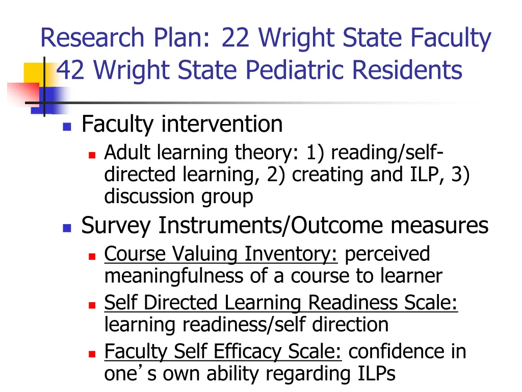 research plan 22 wright state faculty 42 wright