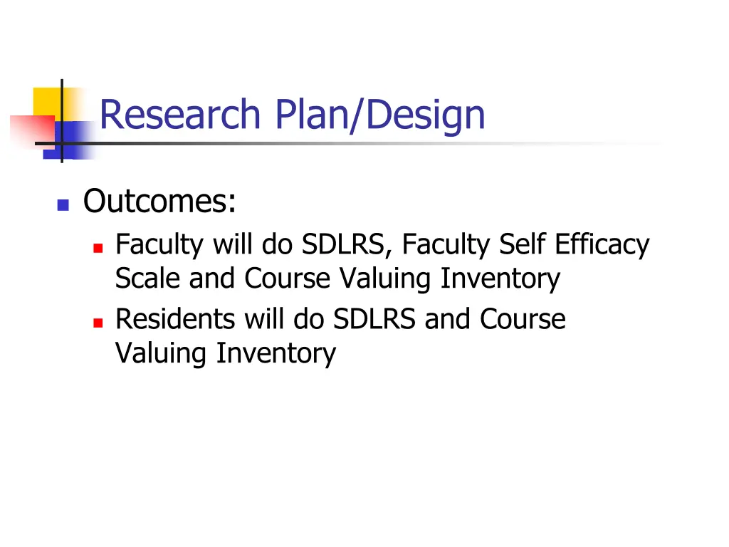 research plan design 1