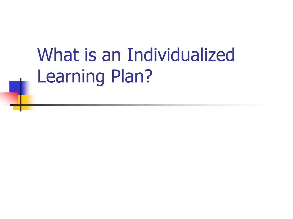 what is an individualized learning plan