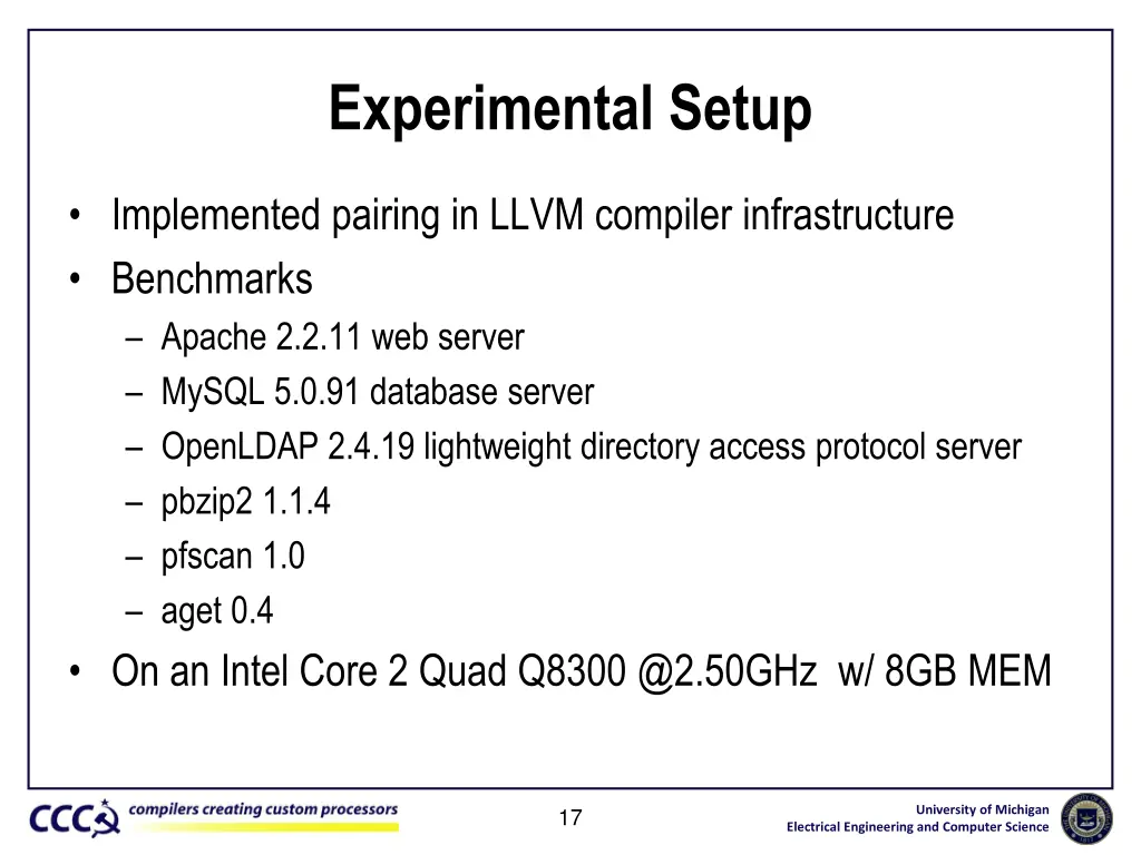 experimental setup