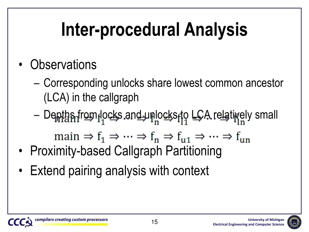 inter procedural analysis