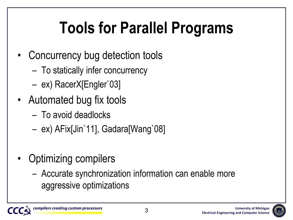 tools for parallel programs