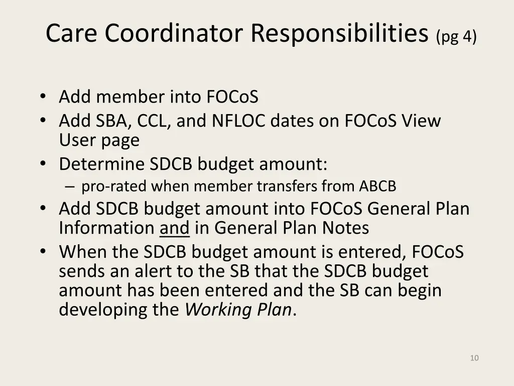 care coordinator responsibilities pg 4