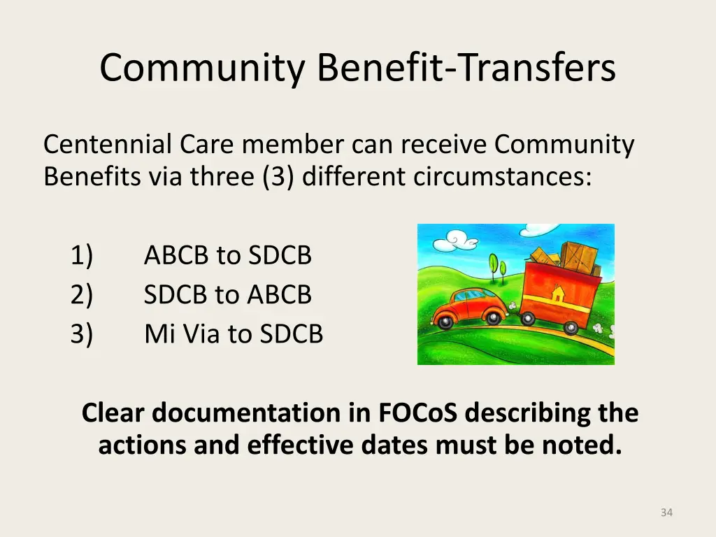 community benefit transfers