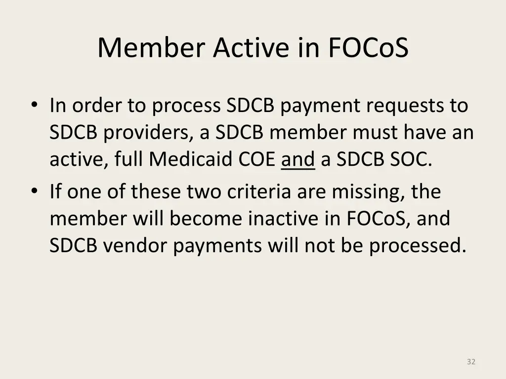 member active in focos