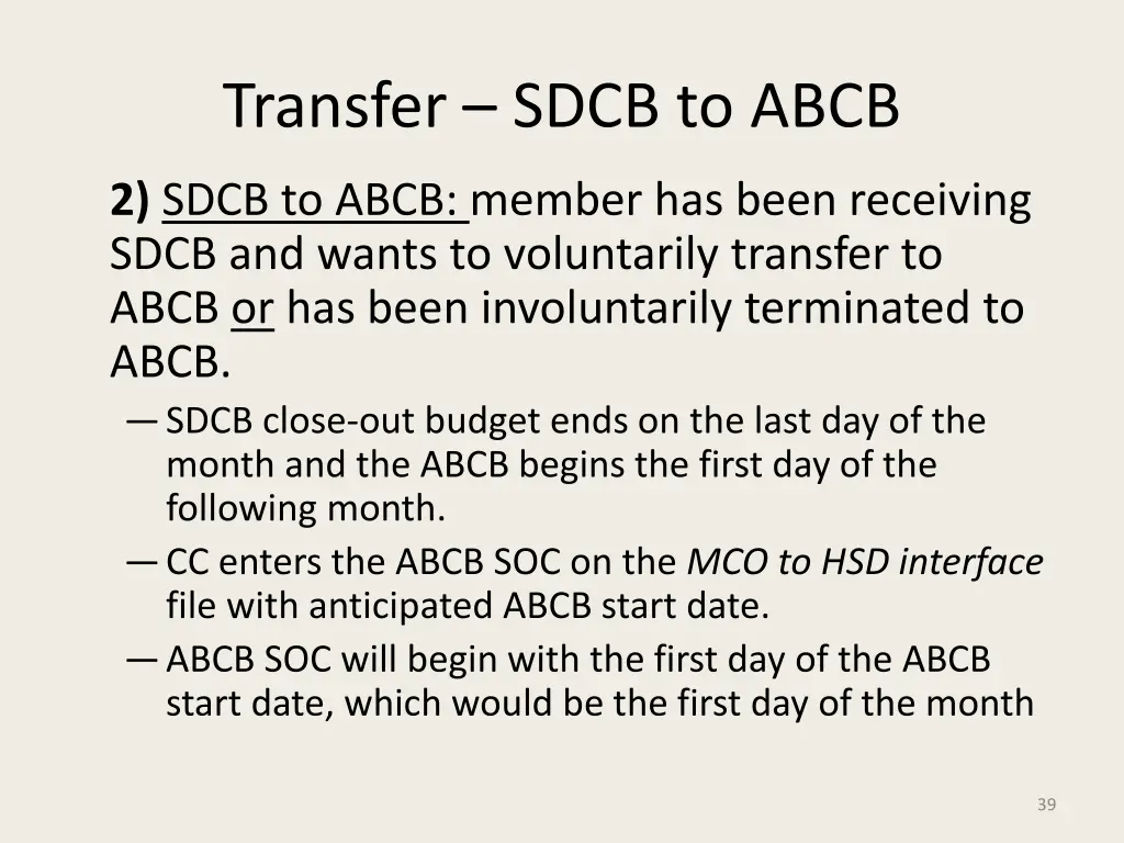 transfer sdcb to abcb