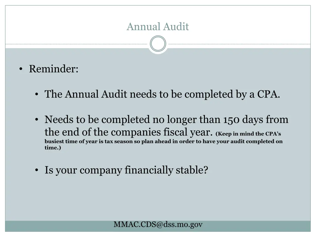 annual audit