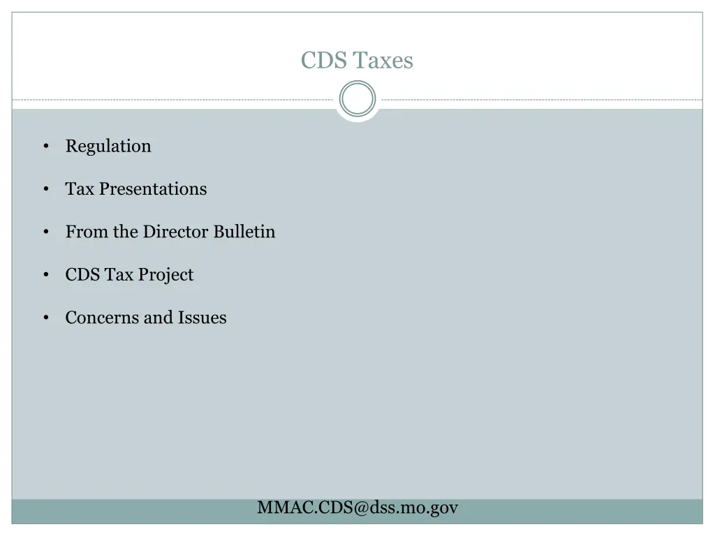 cds taxes