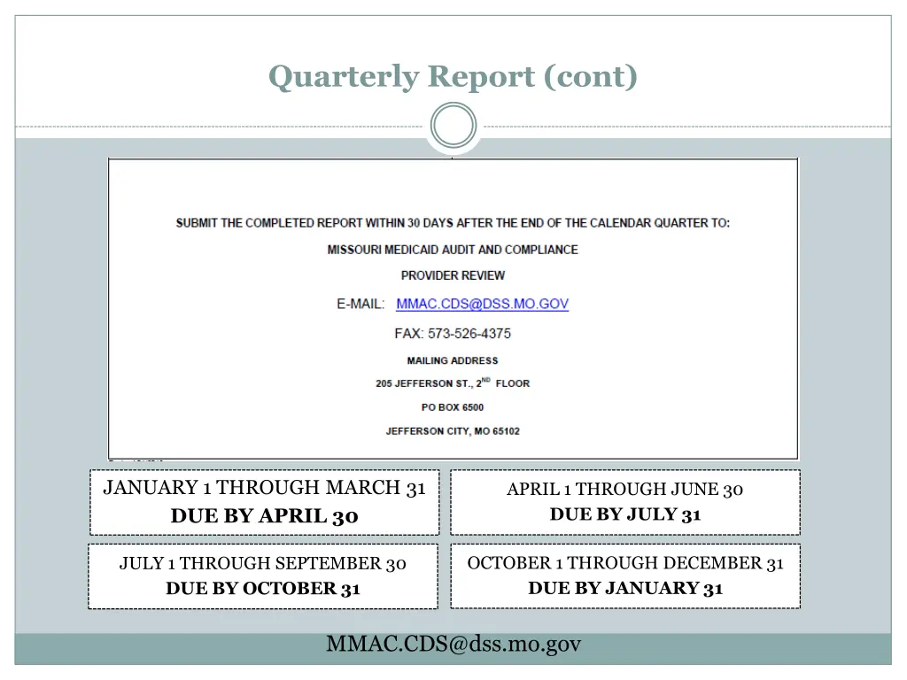 quarterly report cont 1