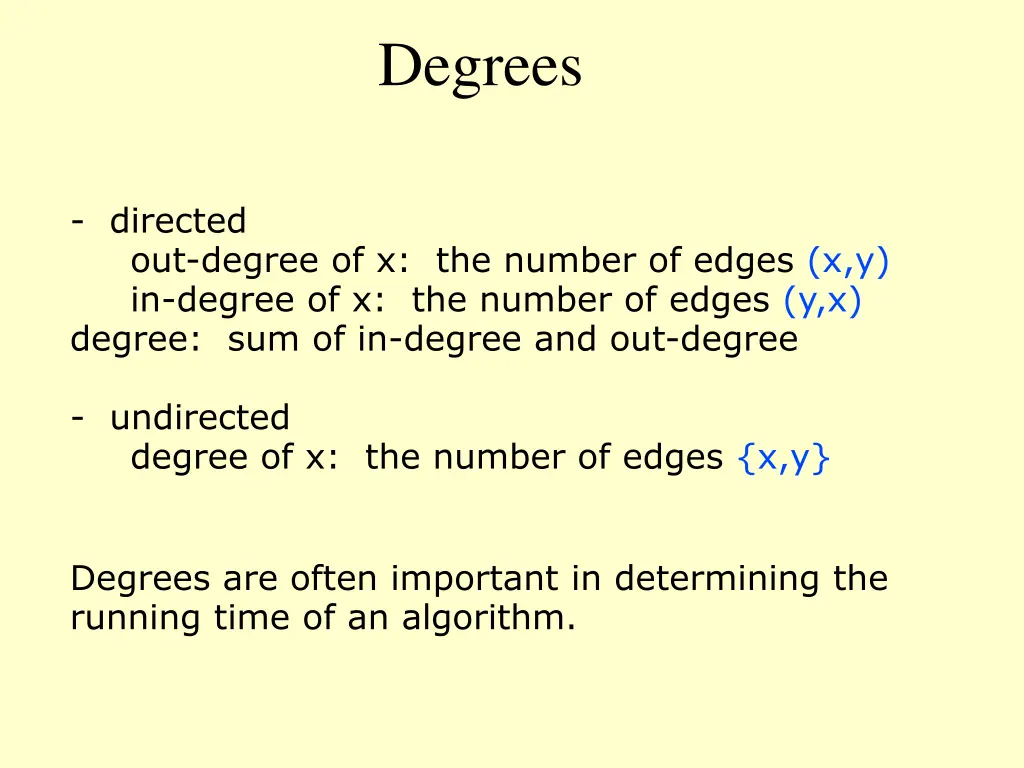 degrees