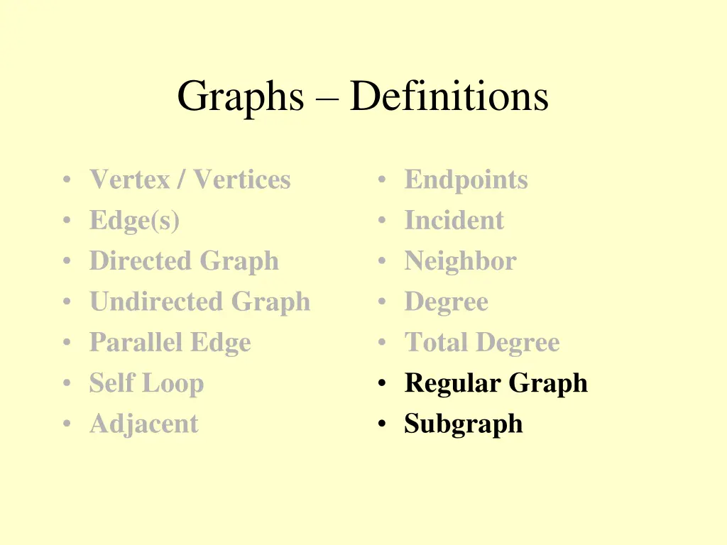 graphs definitions 2