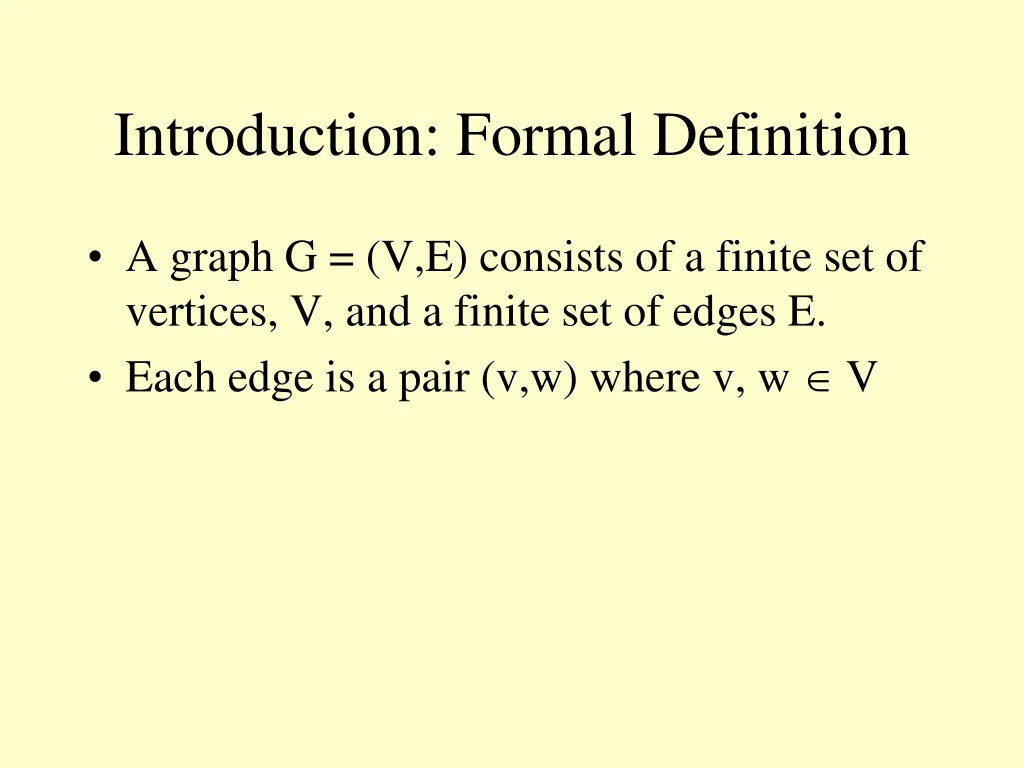 introduction formal definition