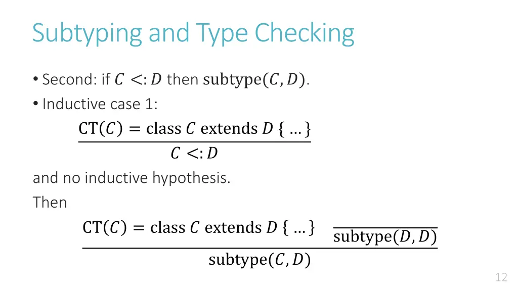 subtyping and type checking 11