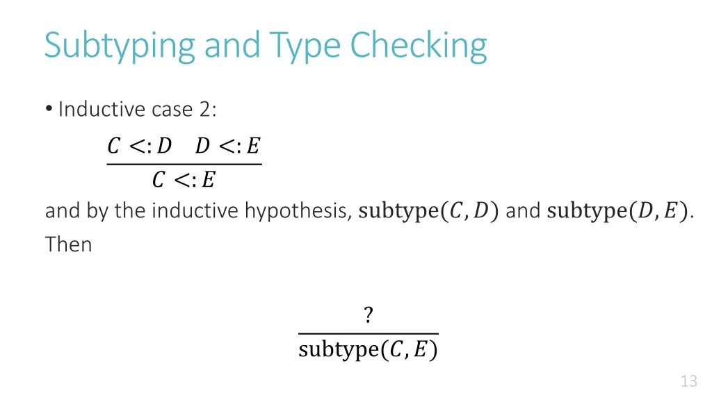 subtyping and type checking 12