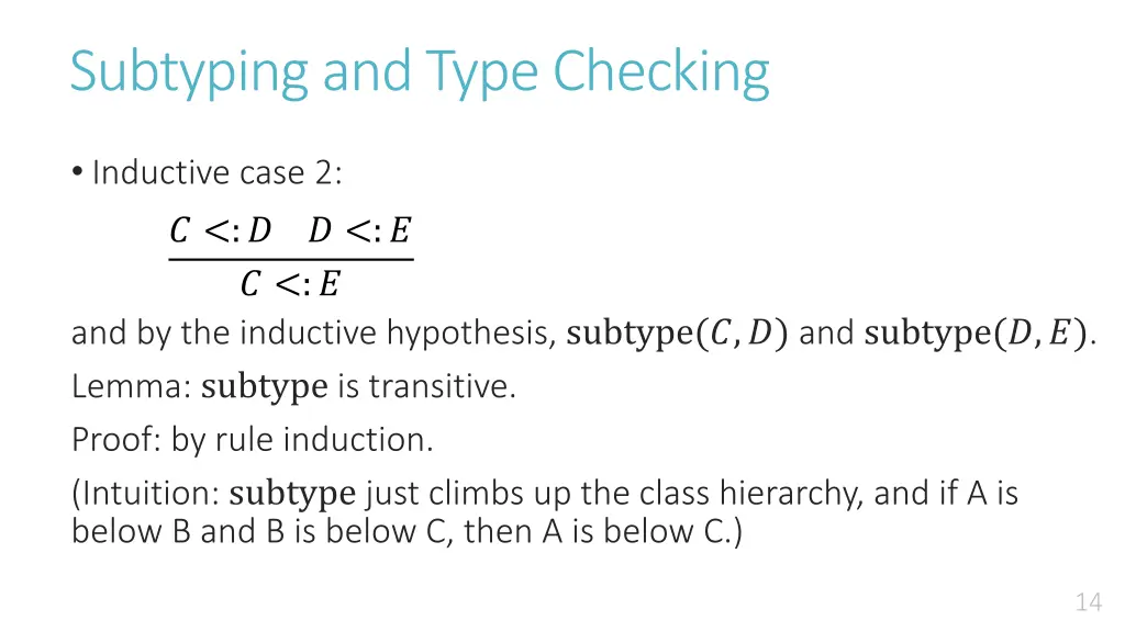 subtyping and type checking 13