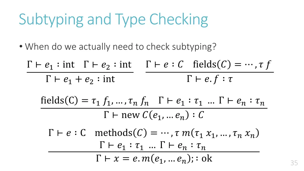 subtyping and type checking 16