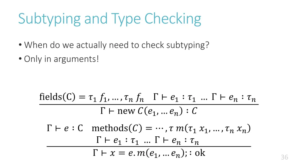 subtyping and type checking 17