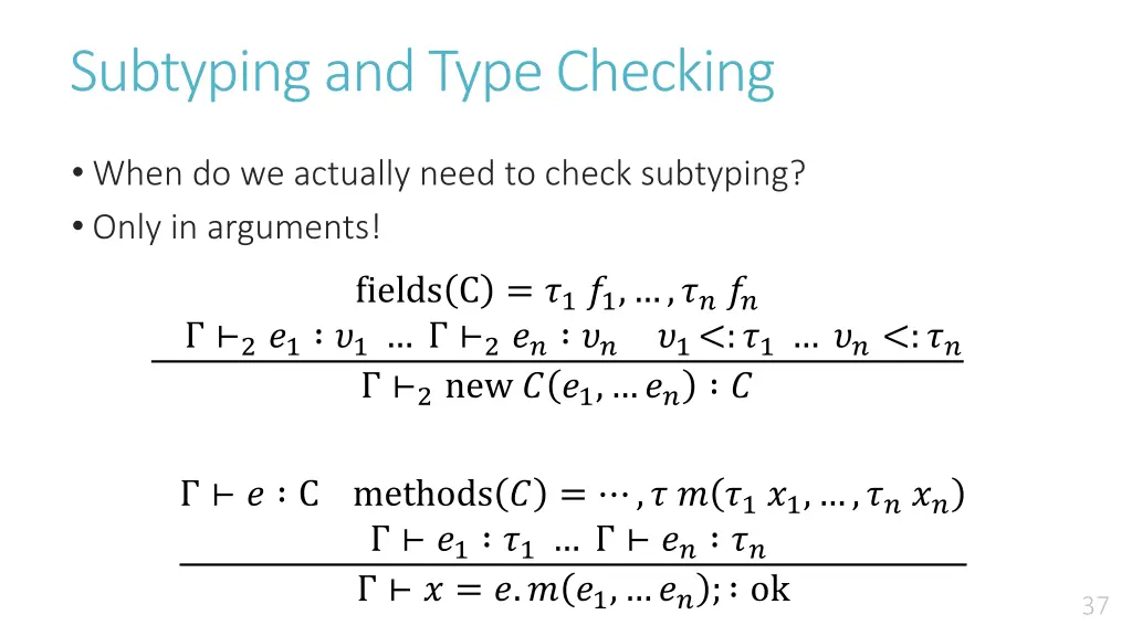 subtyping and type checking 18