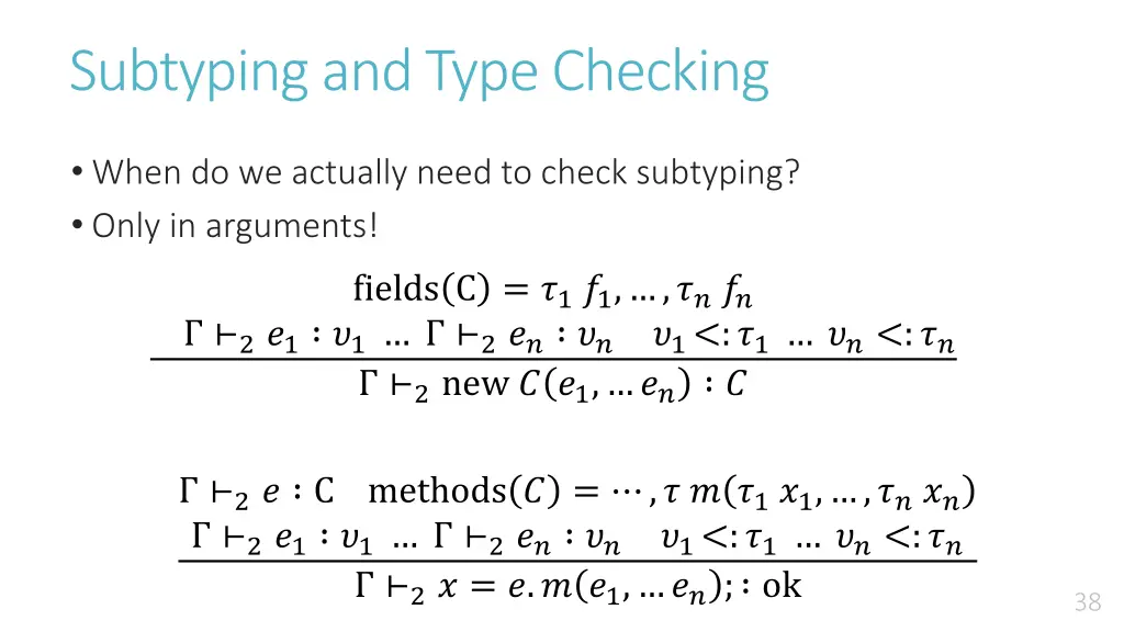 subtyping and type checking 19