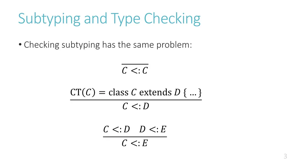 subtyping and type checking 2