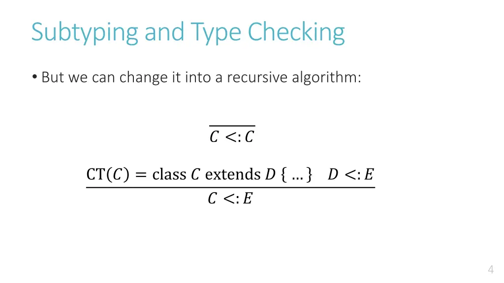 subtyping and type checking 3