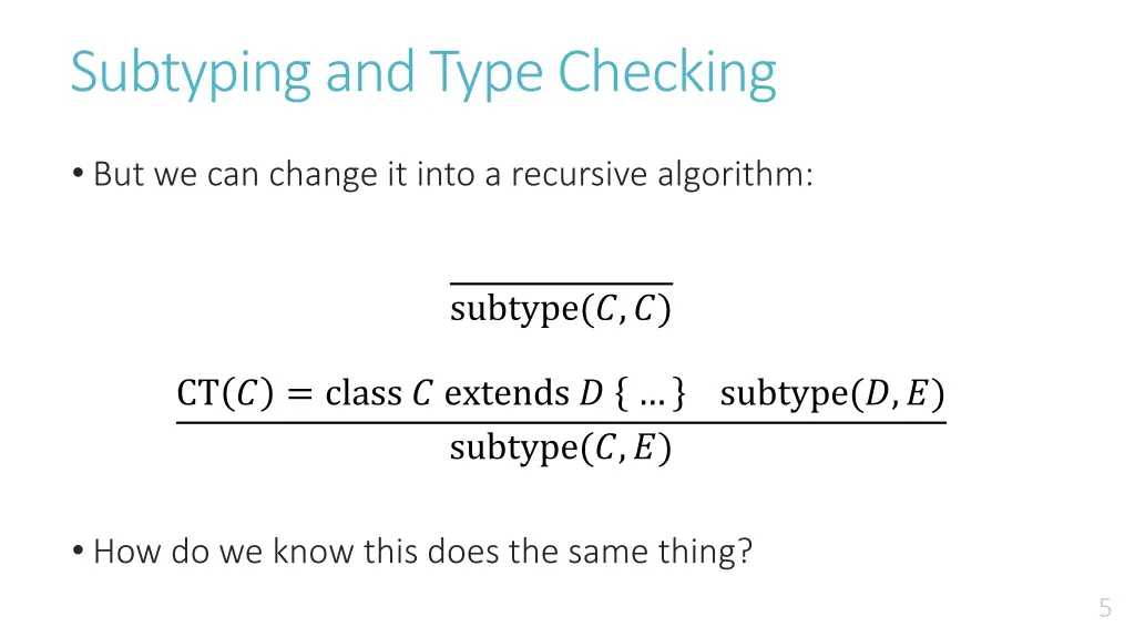 subtyping and type checking 4