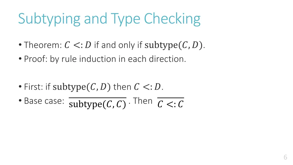 subtyping and type checking 5