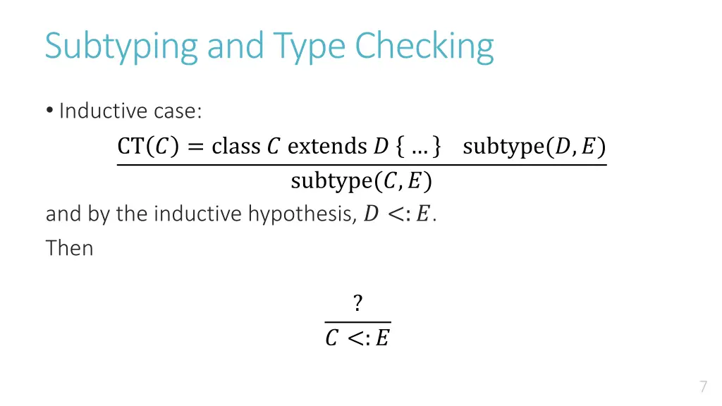 subtyping and type checking 6