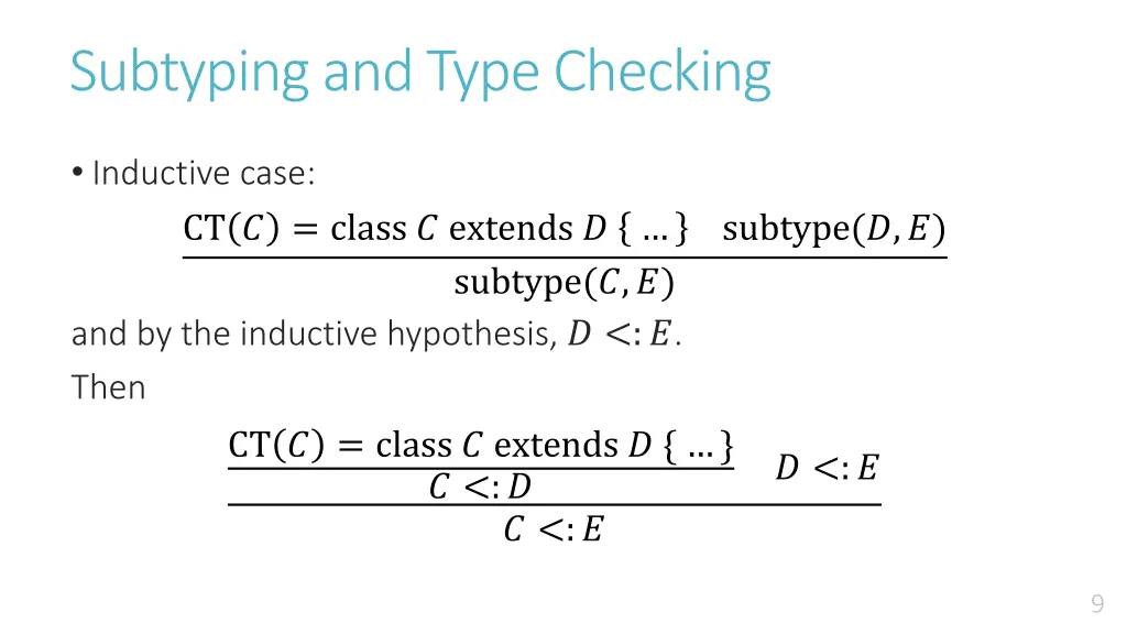 subtyping and type checking 8