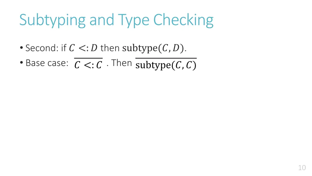 subtyping and type checking 9