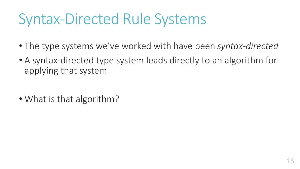 syntax directed rule systems