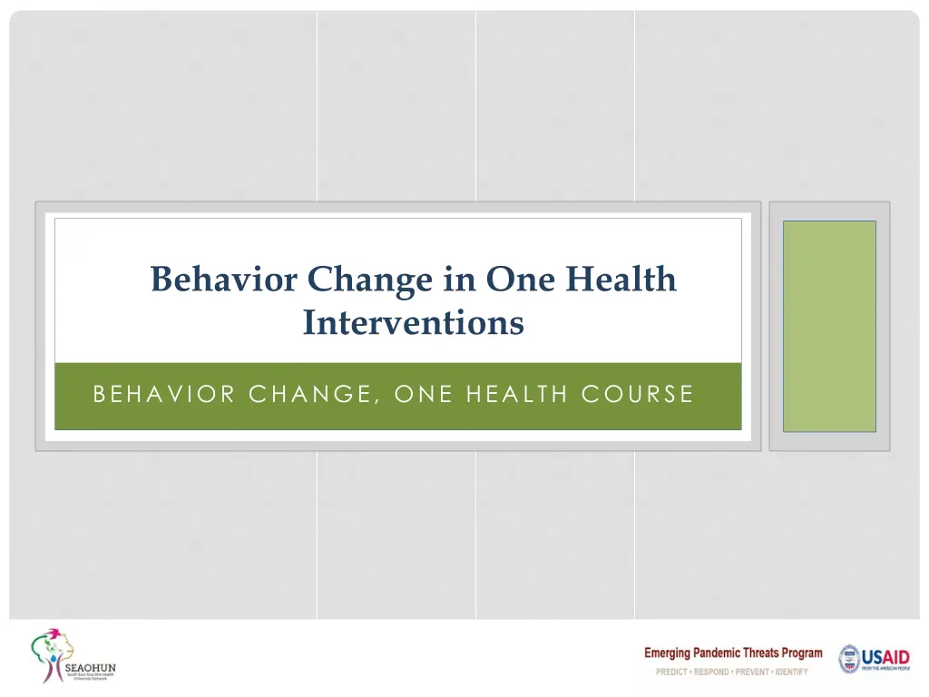 behavior change in one health interventions