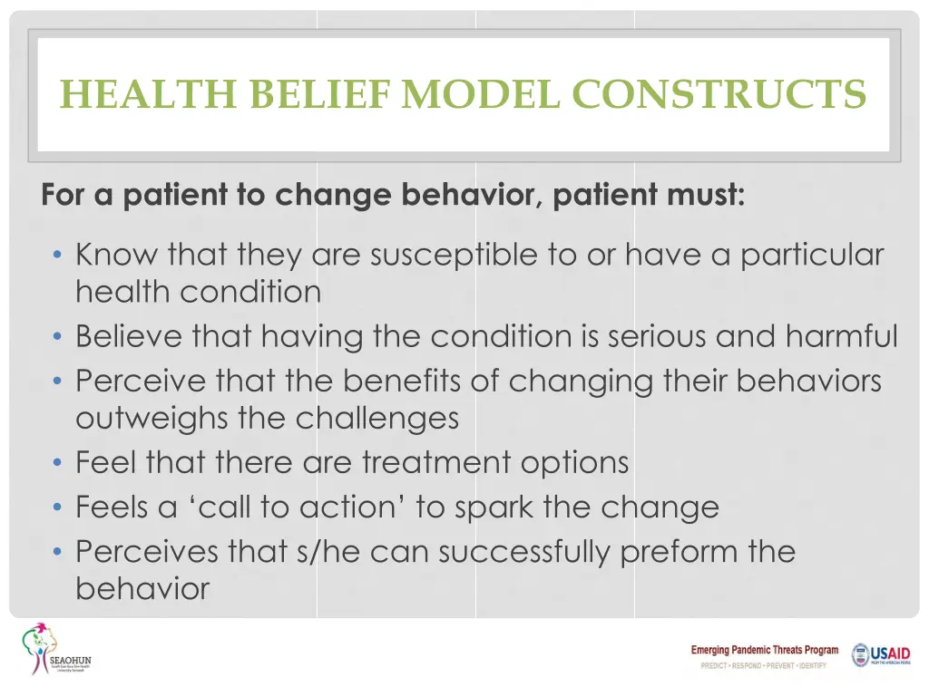 health belief model constructs