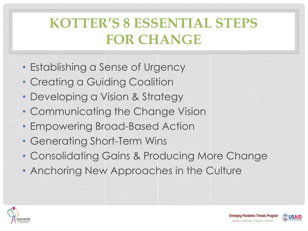 kotter s 8 essential steps for change