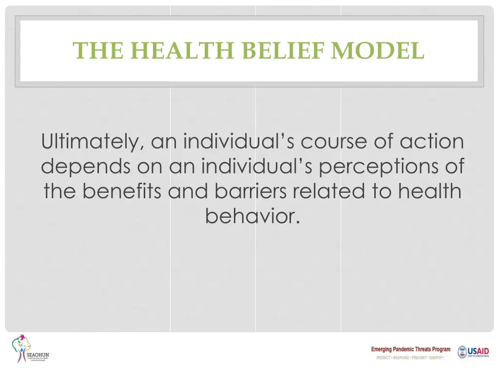 the health belief model 1