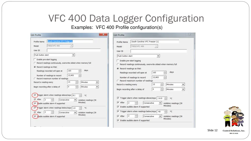 vfc 400 data logger configuration examples