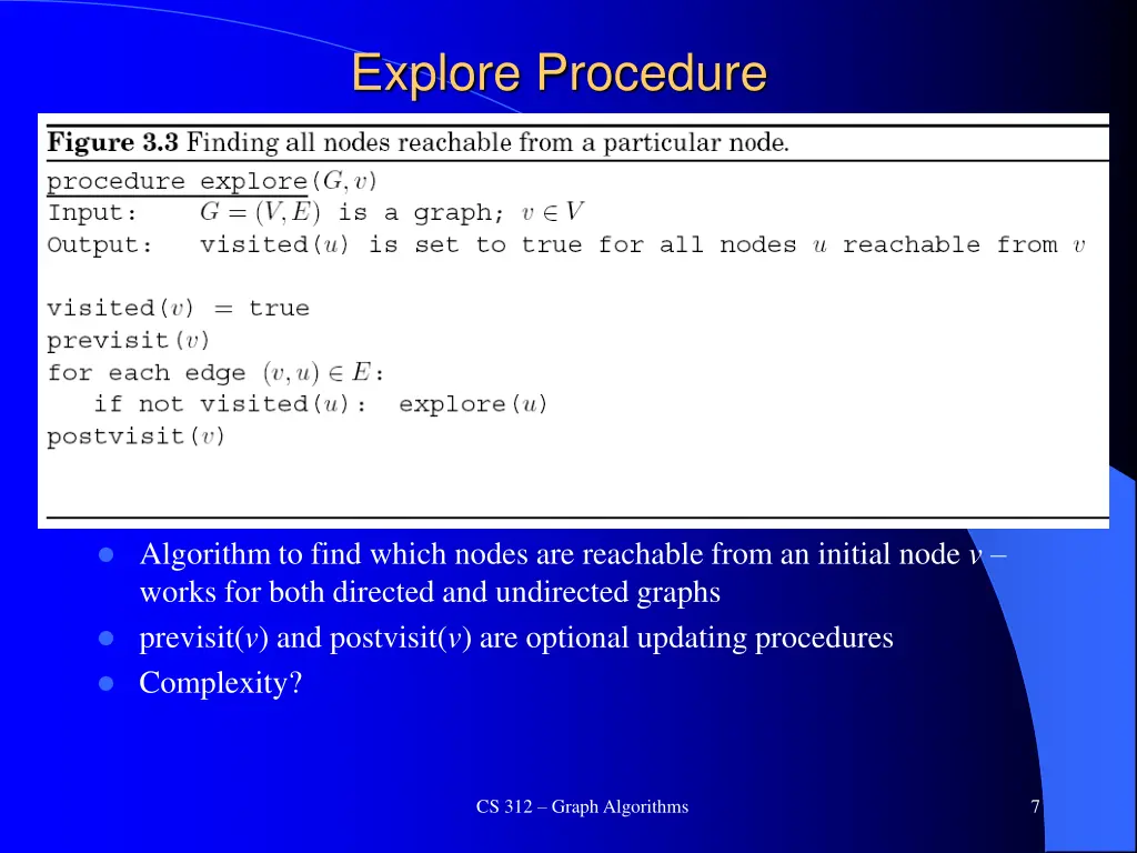 explore procedure