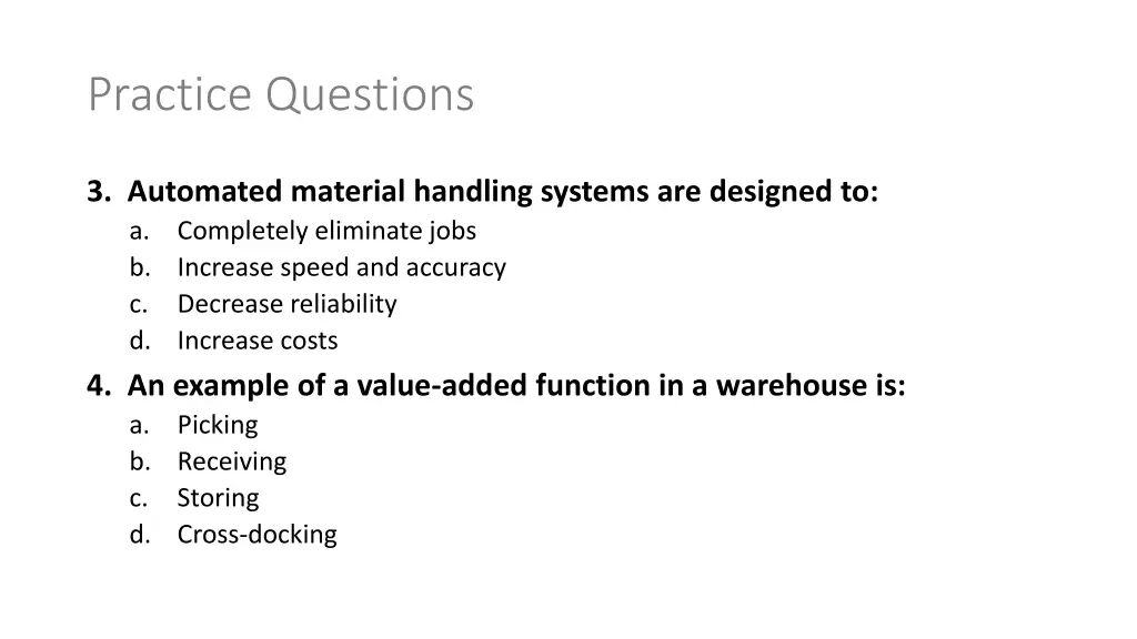 practice questions 1