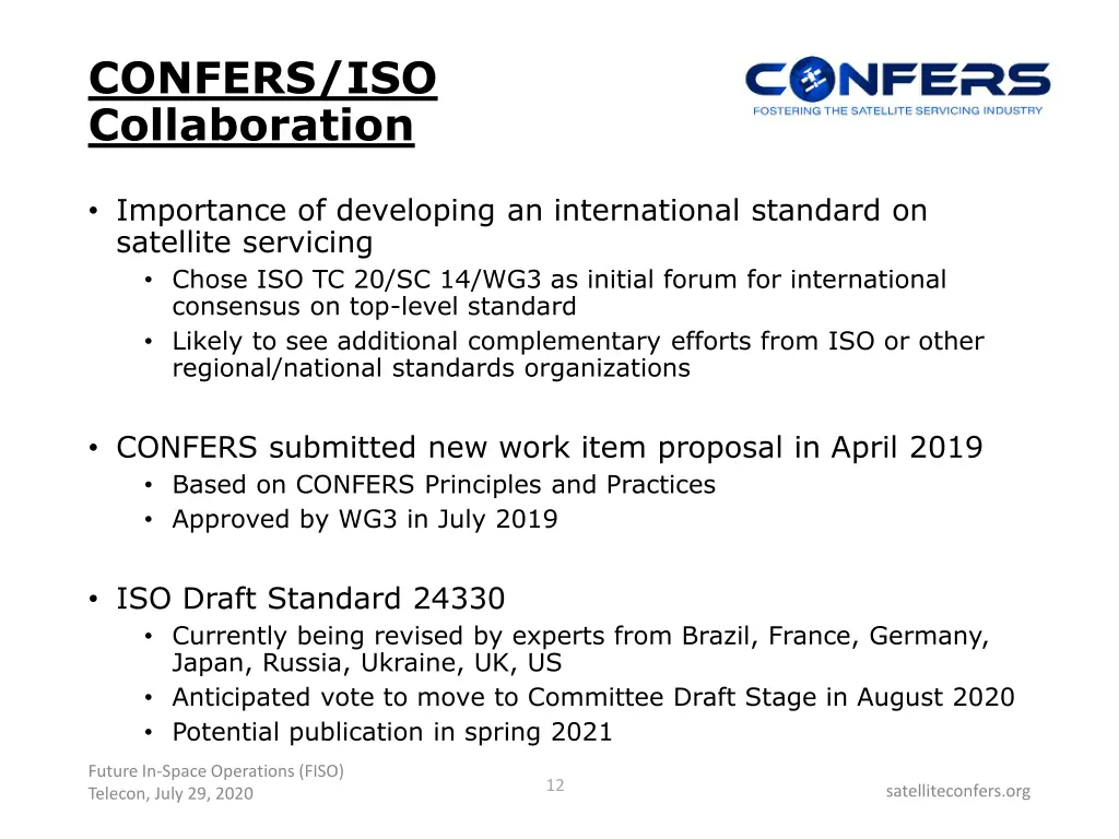 confers iso collaboration