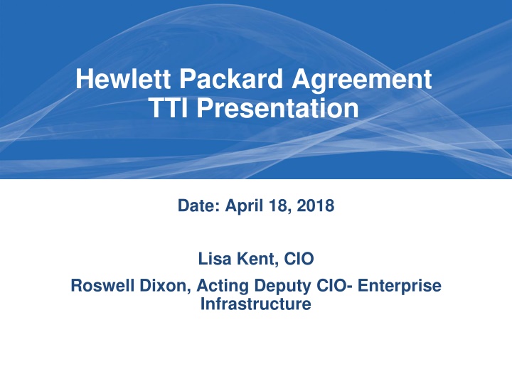 hewlett packard agreement tti presentation