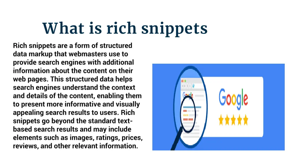 what is rich snippets rich snippets are a form