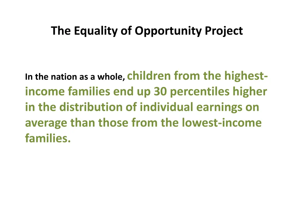 the equality of opportunity project 1