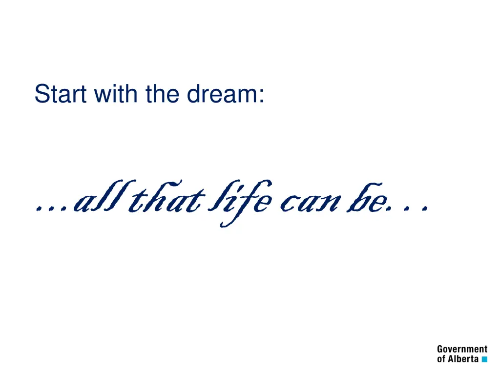 start with the dream 1