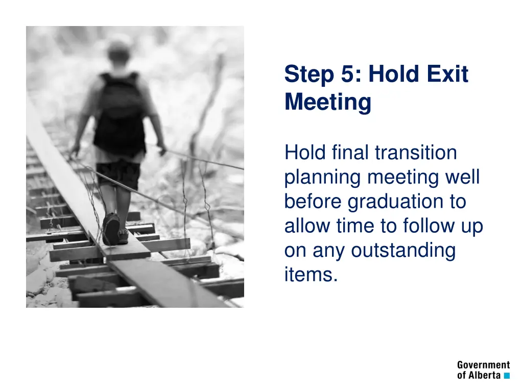 step 5 hold exit meeting