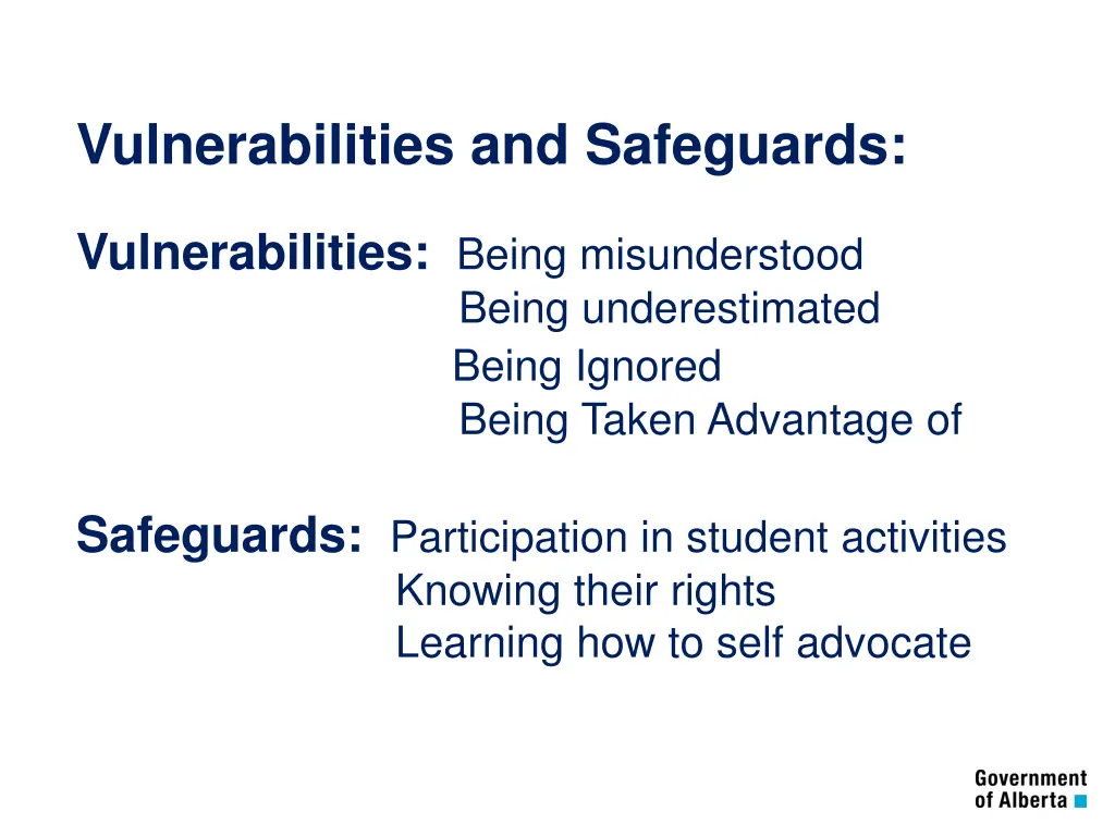 vulnerabilities and safeguards