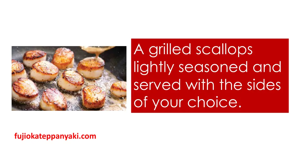 a grilled scallops lightly seasoned and served