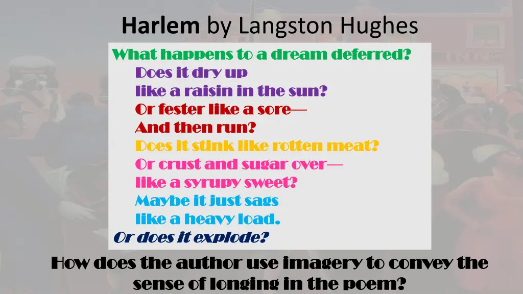 harlem by langston hughes